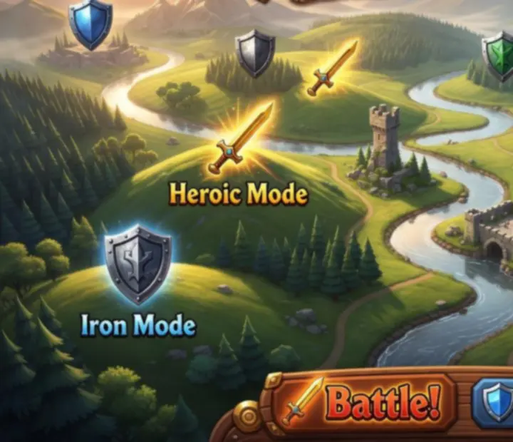 Kingdom Rush extra kihívás módjainak képernyője