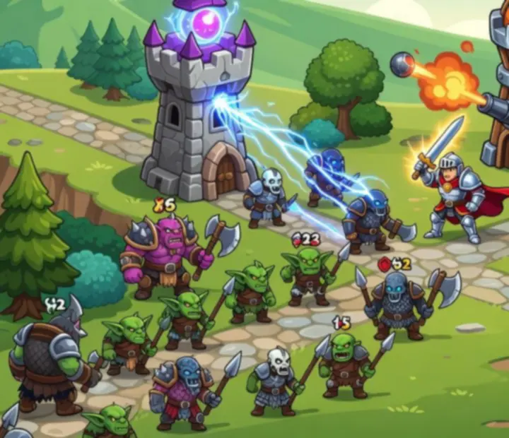 Játékmenet: tornyok, hősök és csaták a Kingdom Rush pályáin