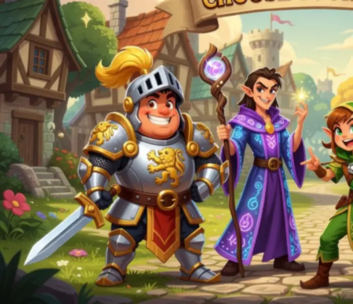 Kingdom Rush hős választó képernyő