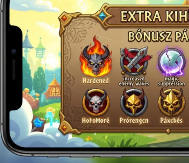 Kingdom Rush extra kihívás módja, alternatív szabályokkal és nehezített játékmenettel